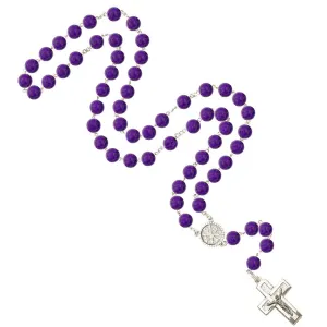 AMETHYST BEADS - ROSARY - SILVER