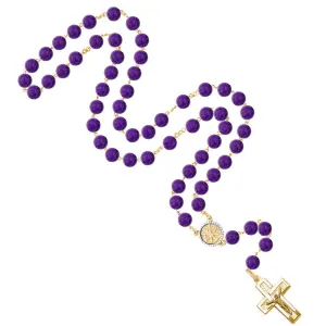 AMETHYST BEADS - ROSARY - VERMEIL SILVER