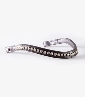 Bellissima Shaped Diamante Browband Brown