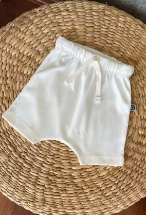 Bermuda de Bebê MiniMalista Malha | Liso Branco Off