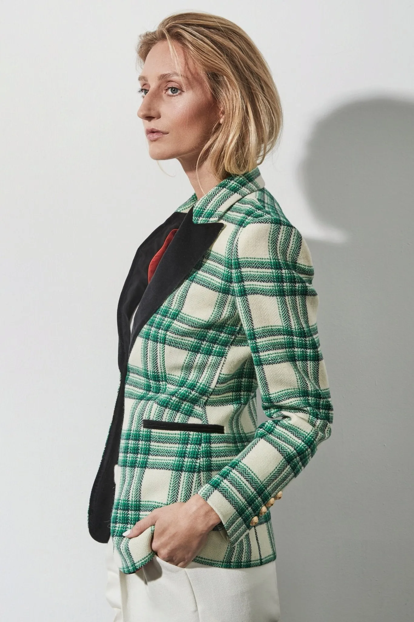 BLAZER CUADROS VERDES GIULIA