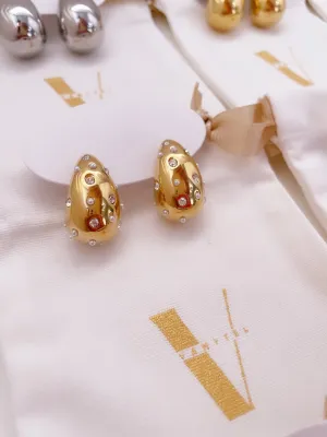 Bold Drops Studs | Sparkle & Pearl