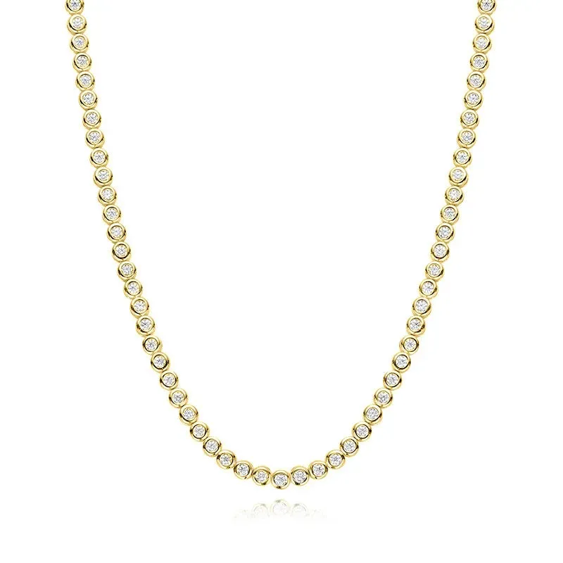 Bubble Tennis Moissanite Necklace