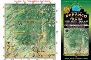 Colorado Durango Trails - Trails and Recreation Topo Map | Latitude 40°