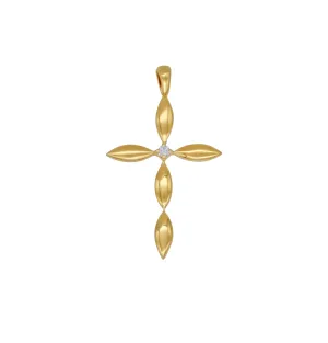 CROSS PENDANT - GOLD AND DIAMOND