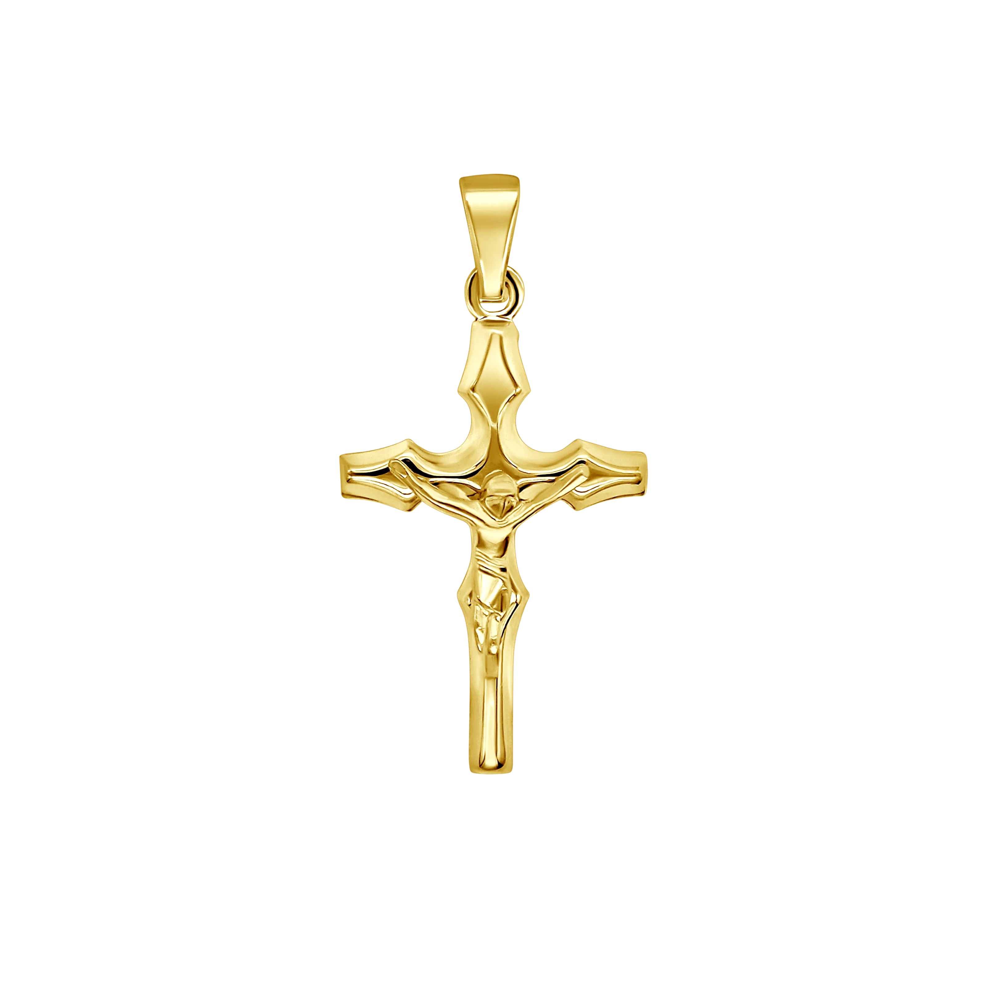 CRUCIFIX PENDANT - GOLDEN SILVER