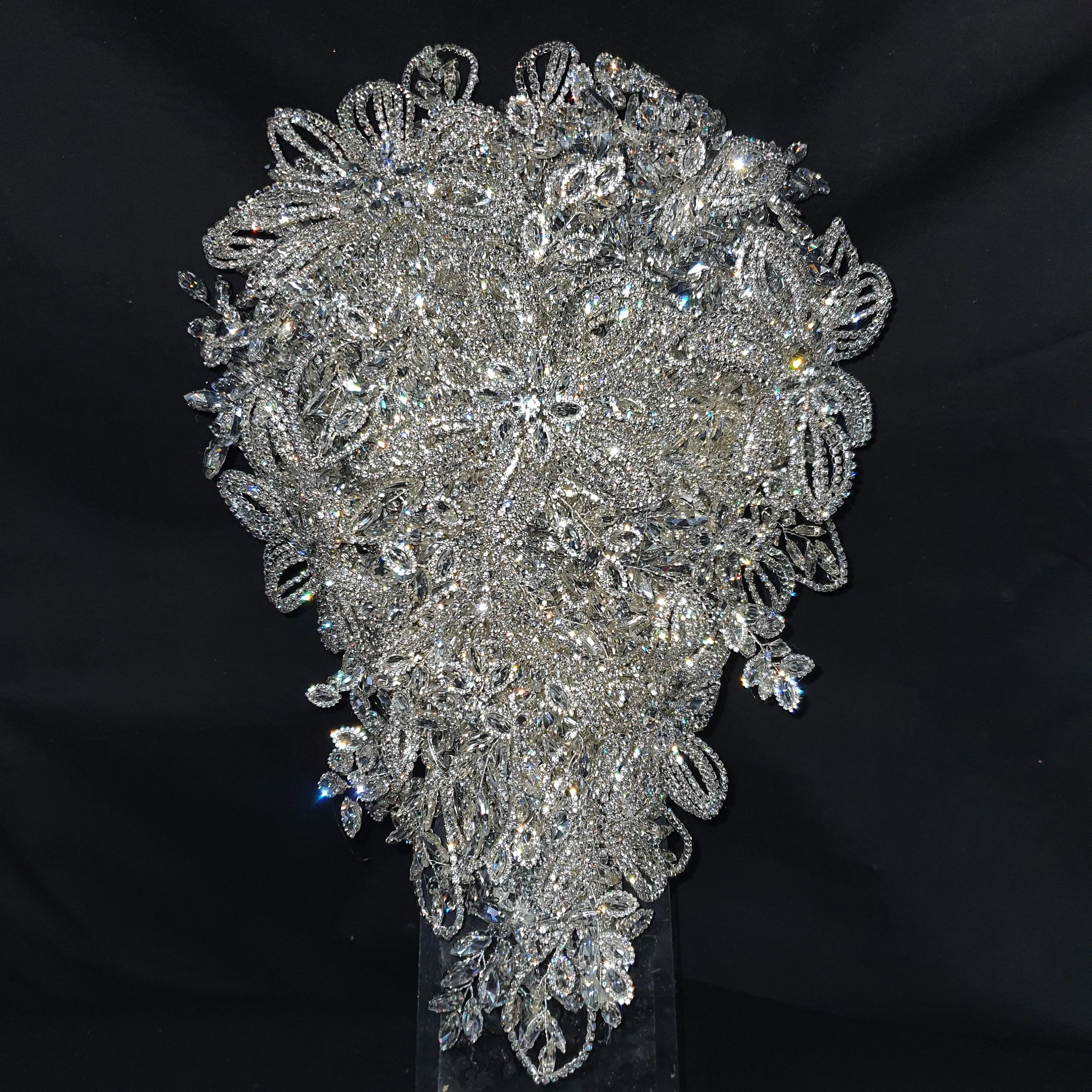 Diamante bouquet  12"x 16" brooch Jewel rhinestone crystal wedding bouquet Crystal Bridal Bouquet, cascade bouquet by Crystal wedding uk