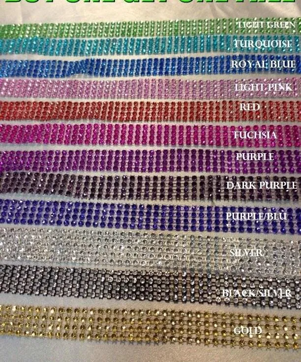 Diamante ribbon, Crystal effect cake trim, BUY 1 GET 1 FREE diamond mesh, bling mesh 1 Meter cake trim. by Crystal wedding uk