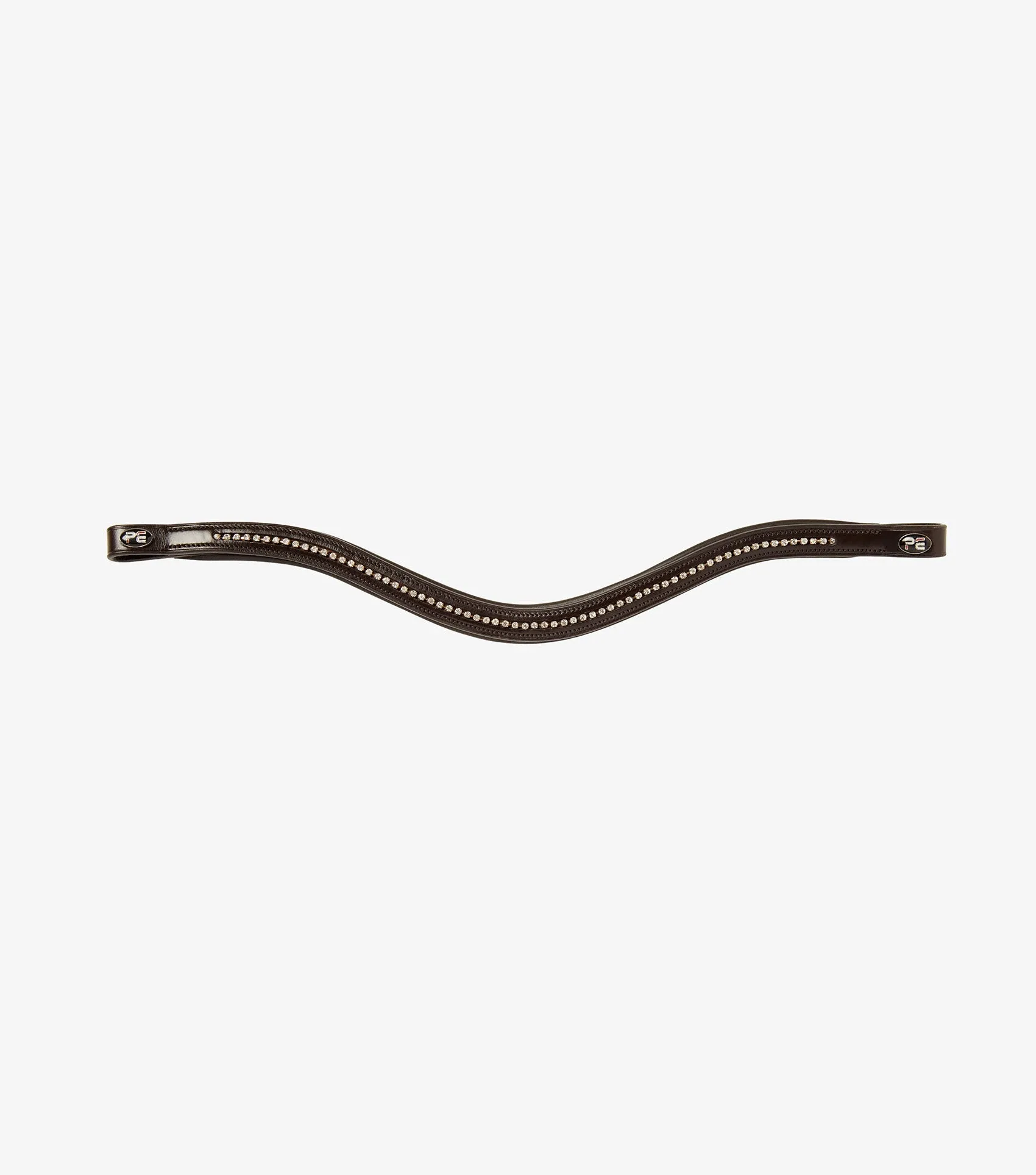 Elaborare Shaped Diamante Browband Brown