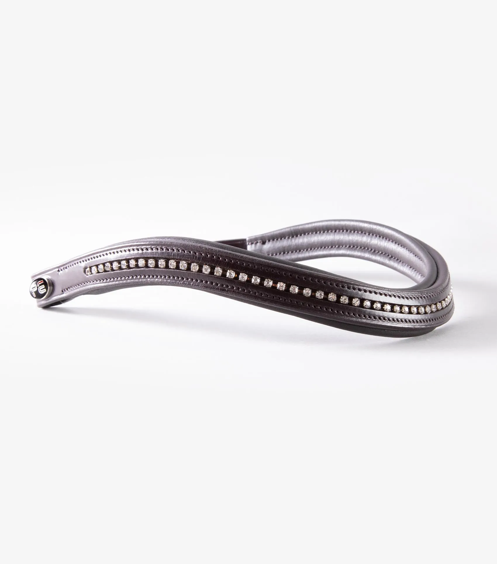 Elaborare Shaped Diamante Browband Brown