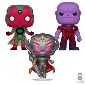 Funko Pop Bundle Pack Ravager Thanos Zola Vision E Infinity Ultron Exclusivo Limited Edition Marvel What If…?