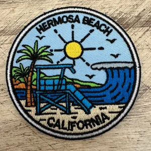 HERMOSA BEACH, CALIFORNIA ~ SHOREFRONT :: 100% Embroidered Iron On Patch