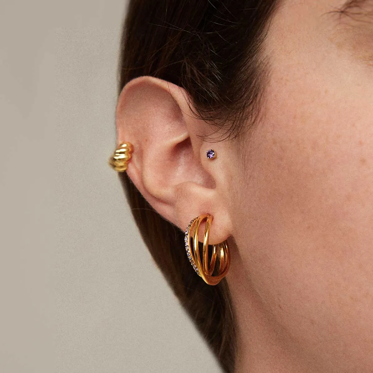 Hope & Spark Lavande Gold Earrings