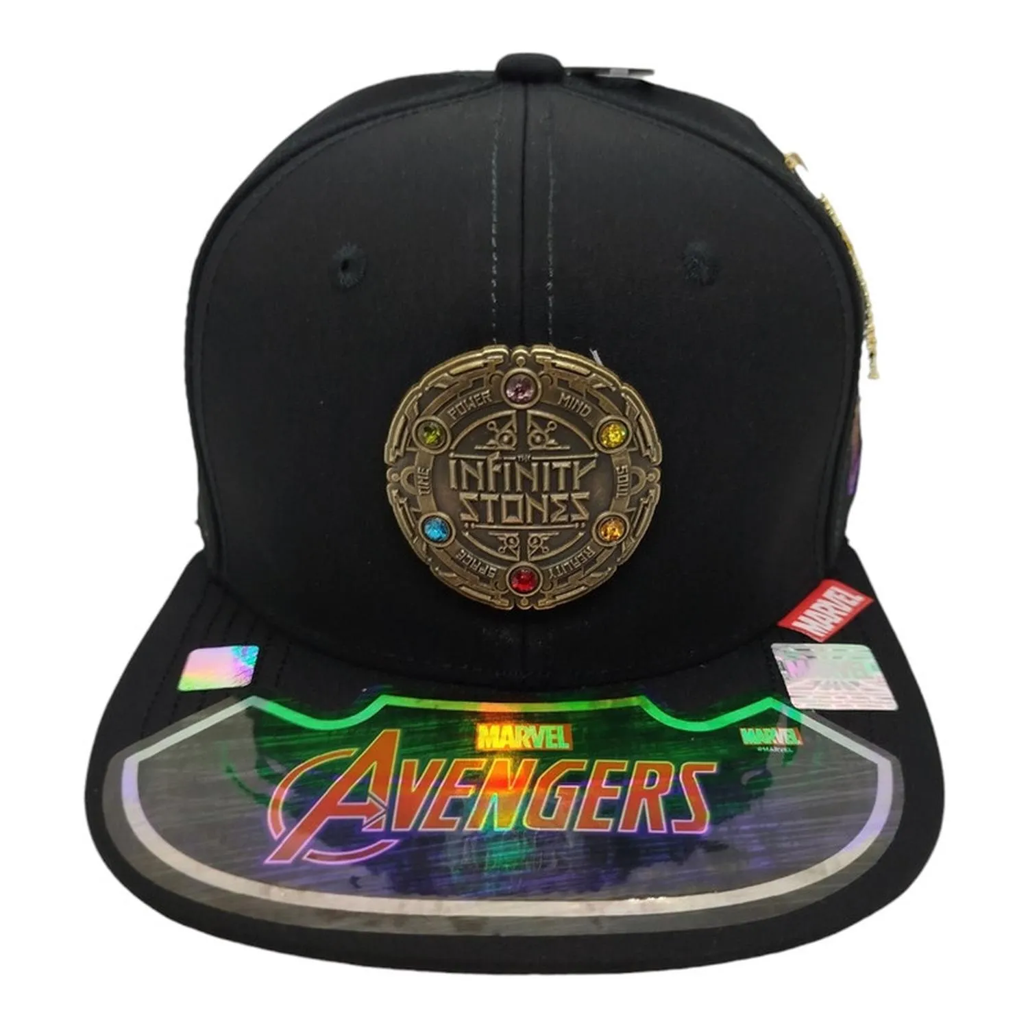 Black Infinity Stones Avengers: Infinity War Cap with Bronze Plate