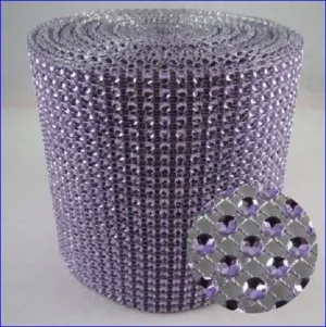 LILAC Rhinestone ribbon, Diamond Mesh, Diamante Bling, Crystal trim 1 METER cake trim. by Crystal wedding uk