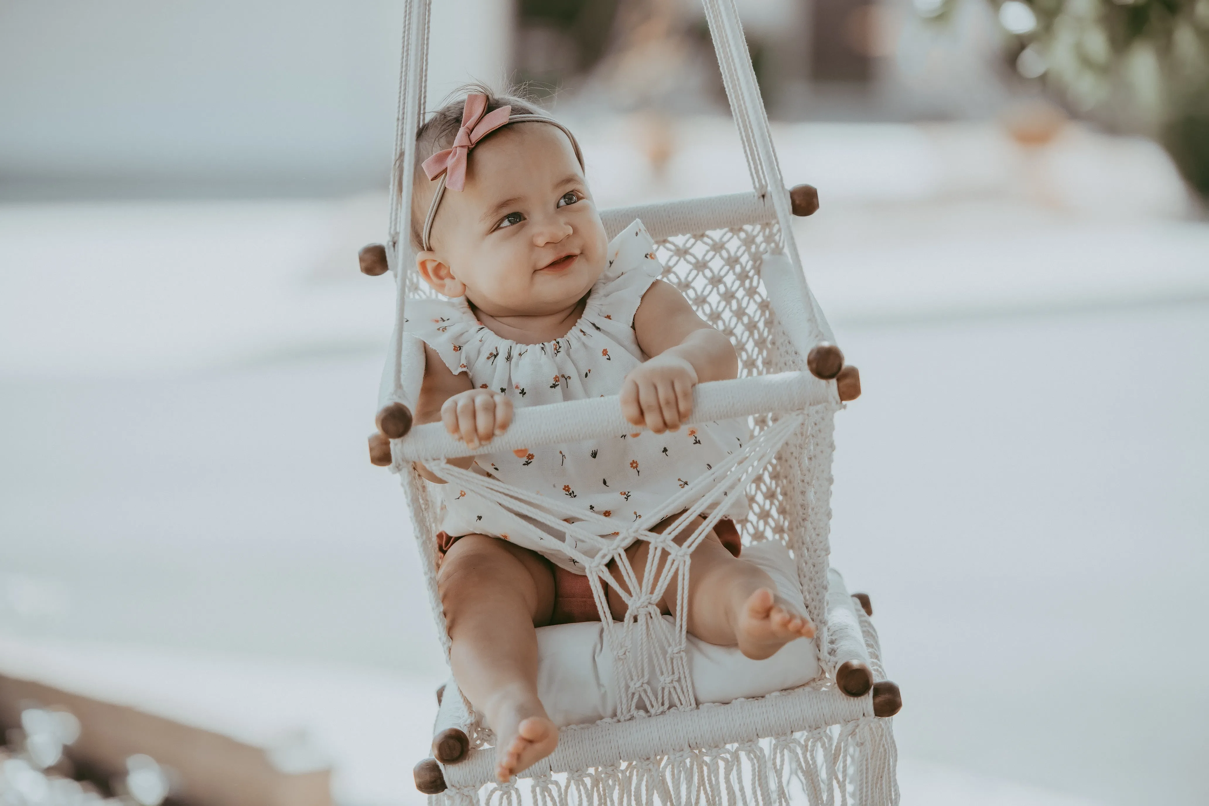 Macrame Baby Swing Chair - Handmade in Nicaragua