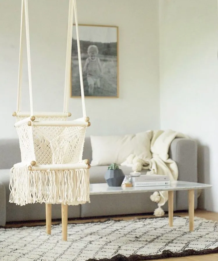 Macrame Baby Swing Chair - Handmade in Nicaragua