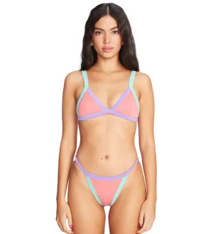 Olivia Color Shine Block Bikini Top