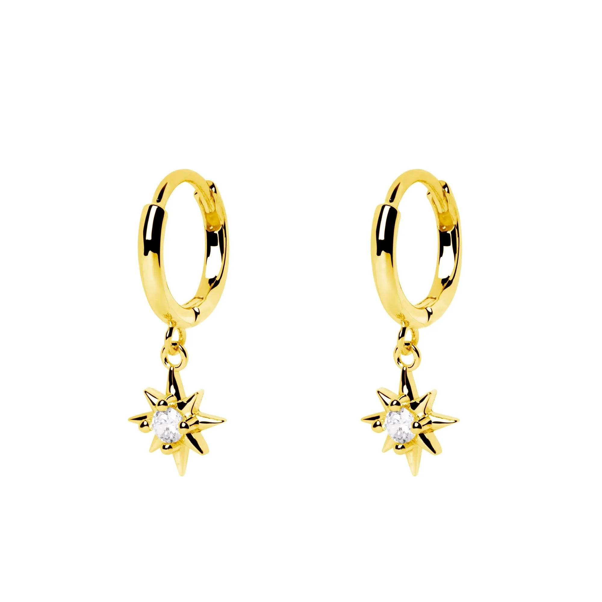 Polar Star Gold Earrings