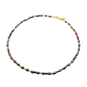 Rainbow Peacock Pearl Necklace