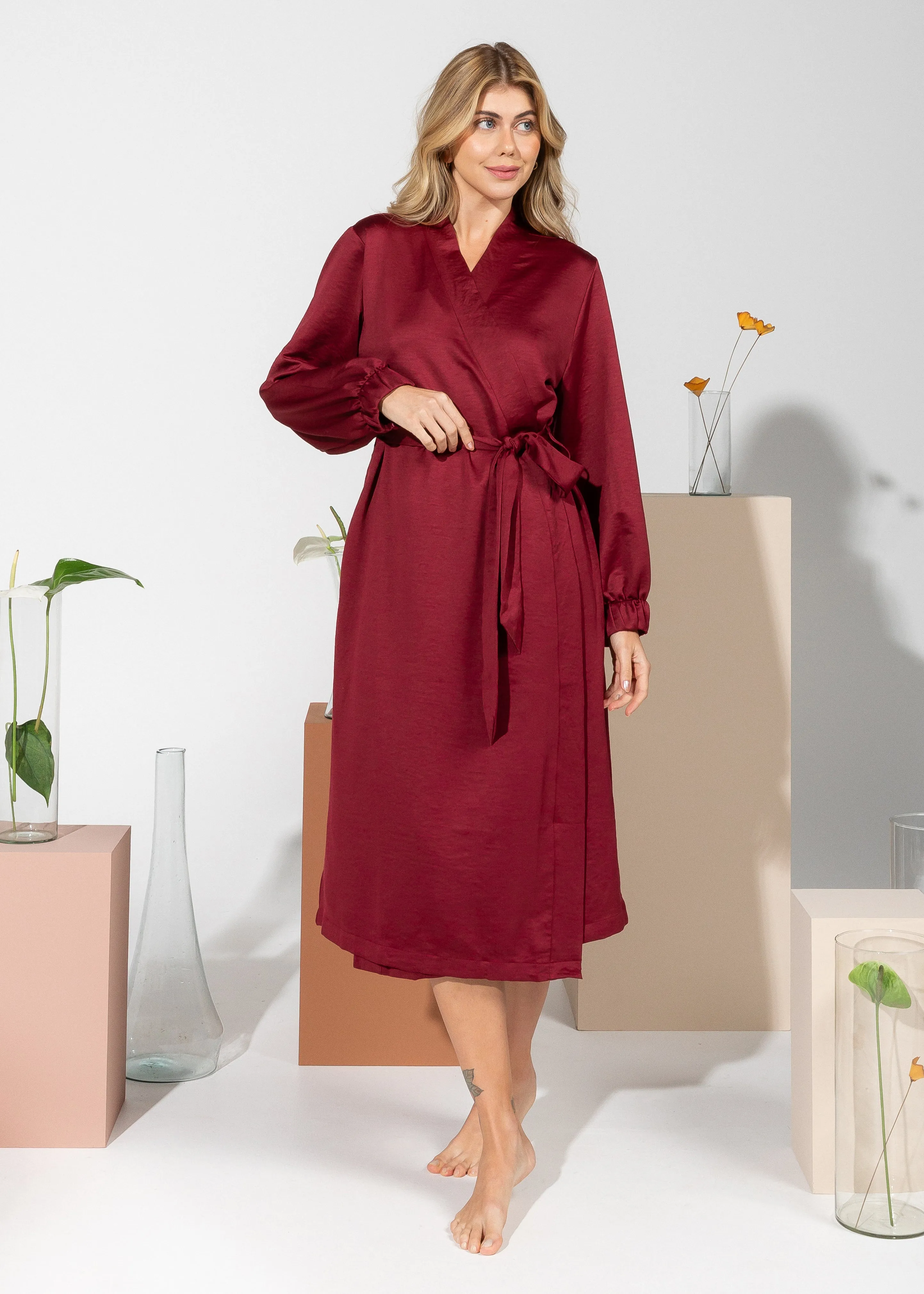 Robe Maitê Bordeaux